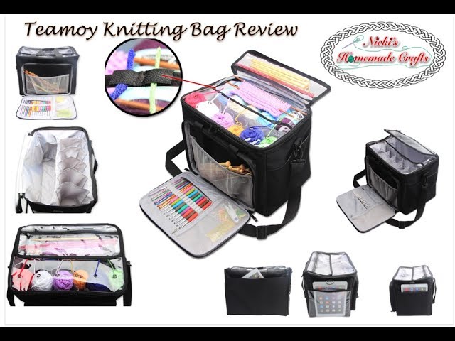  Teamoy Knitting Bag, Travel Yarn Storage Tote