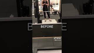 Before & After. It only took me 6 months. Six months is all it takes. #gymgirl #heavylifting #sports