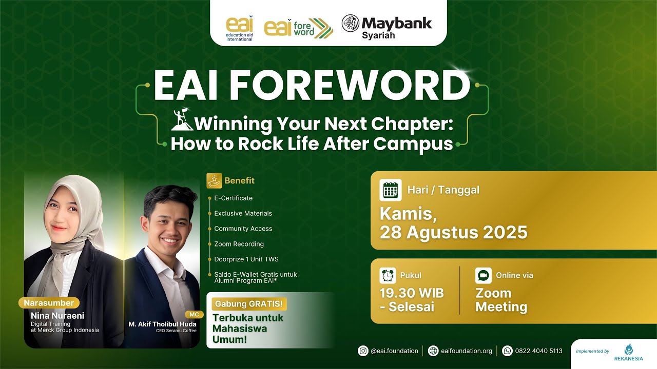 EAI FOREWORD "Winning Your Next Chapter: How to Rock Life After Campus ...