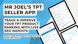 Live TPT SEO Rank Tracking & Competitor Tools | Boost Visibility with Mr Joel’s Seller App Wealth
