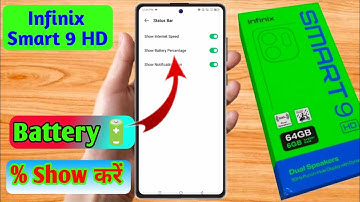infinix smart 9 hd me battery percentage kaise show kare, infinix smart 9 hd battery percentage