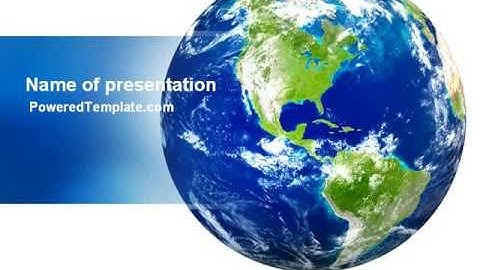 World Globe PowerPoint Template by PoweredTemplate.com