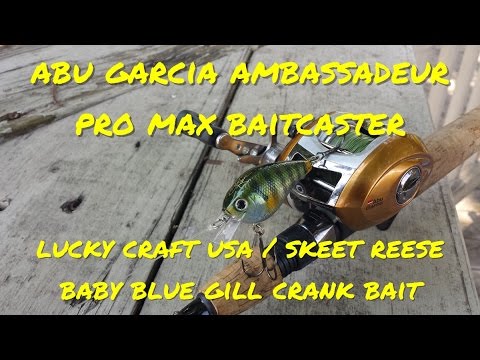 Abu Garcia Ambassadeur Pro Max Baitcaster & Lucky Craft Baby Blue