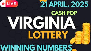 Virginia Cash Pop Lottery Results For - 21 Apr 2025