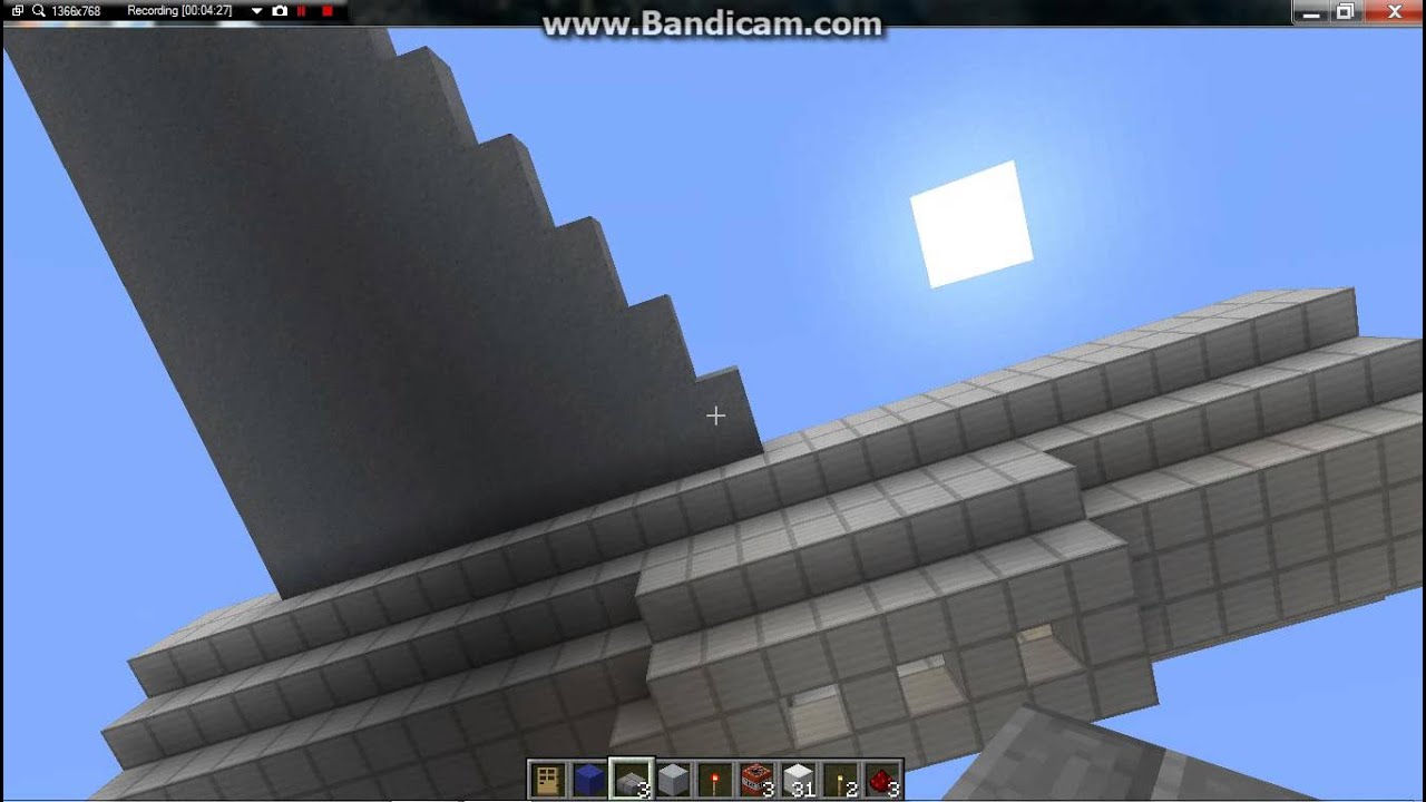 Minecraft How to build an airplane. Part3, YouTube