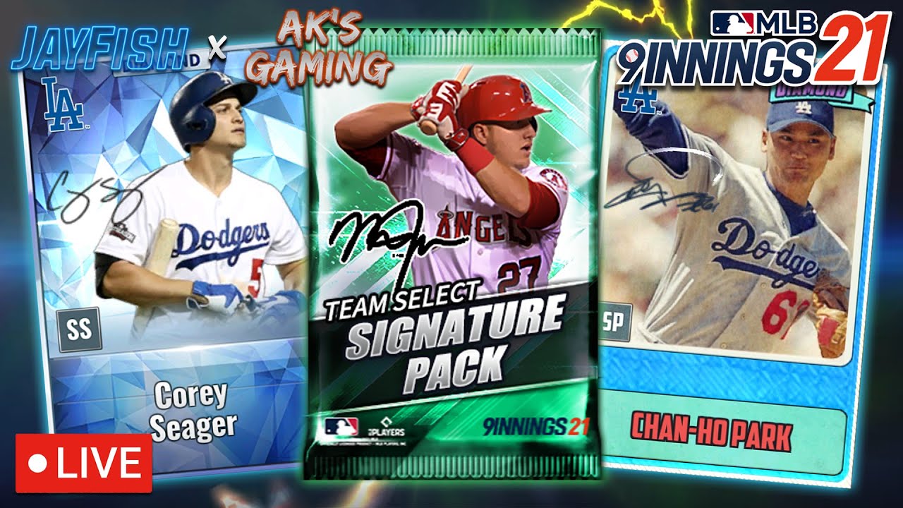 🔴LIVE MLB 9 Innings 21 - New Years Team Select Signature Pack Opening and Giveaway!