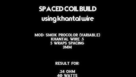 Spaced coil build timelapse