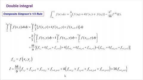 Double Integral via Simpson