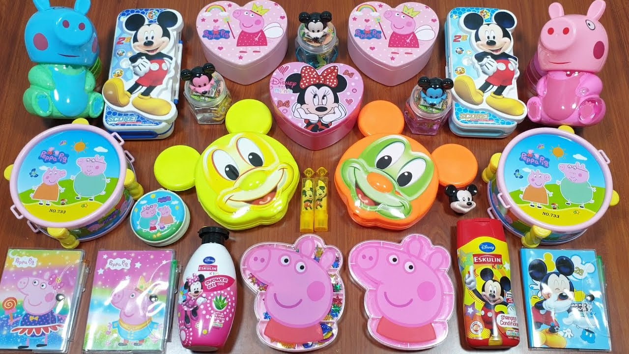 Special Series # Mickey Mouse & Peppa Pigs | Mixing so Many Things into Slime | Alex Slime Video