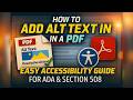 How to Add Alt Text in a PDF | Easy Accessibility Guide for ADA &amp; Section 508