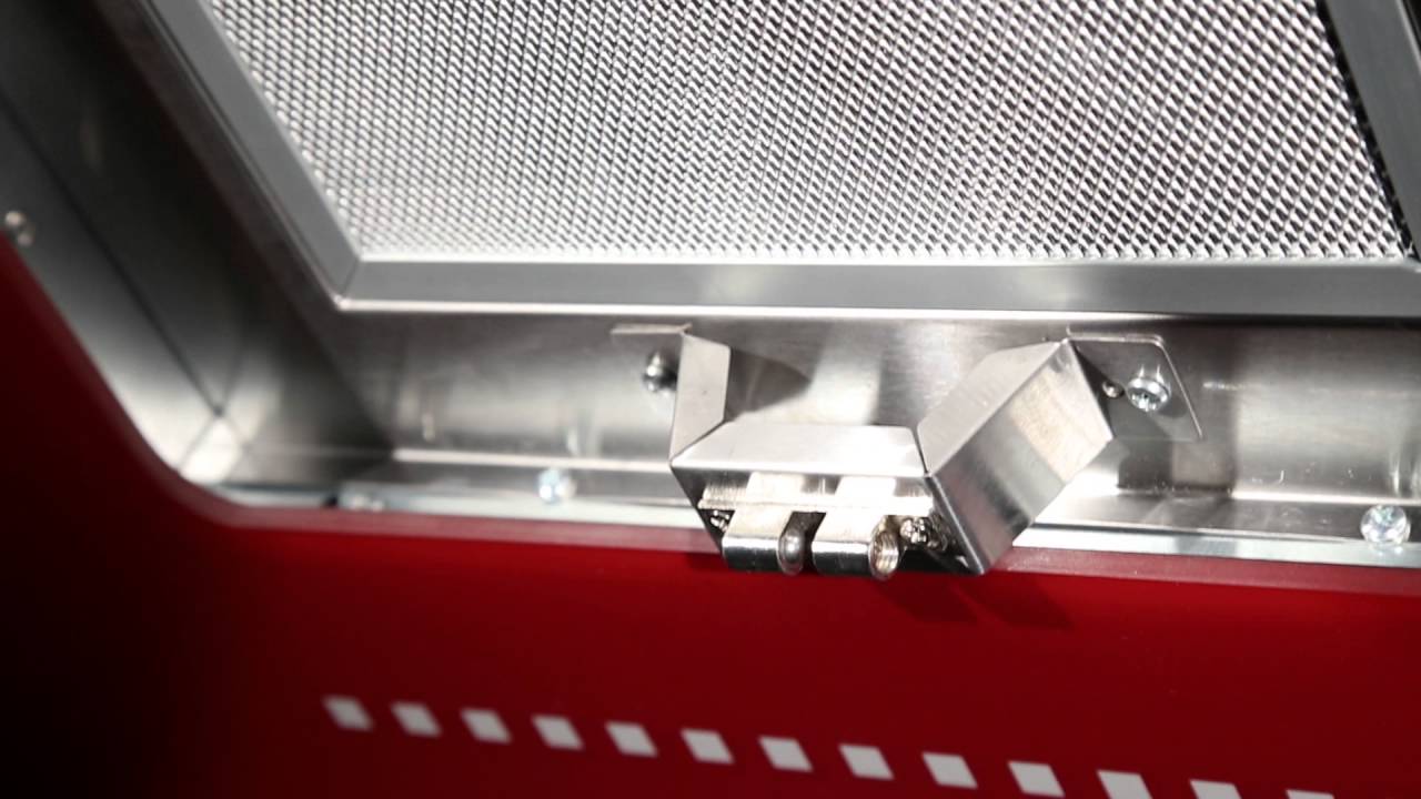 Видеообзор наклонной вытяжки HES 30 D 600 MM RED AJ BY