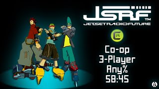 Jet Set Radio Future Speedrun (58:45) - Coop 3-Player - Any% - NTSC - CXBX
