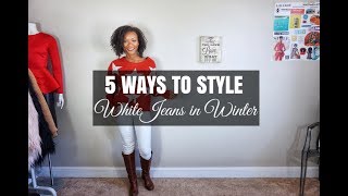 5 Ways To Style: WHITE JEANS IN WINTER | Vida Fashionista