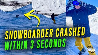 Guy Tried to Make a Nice Powder Snowboard Video but Crashed Within 3 Seconds