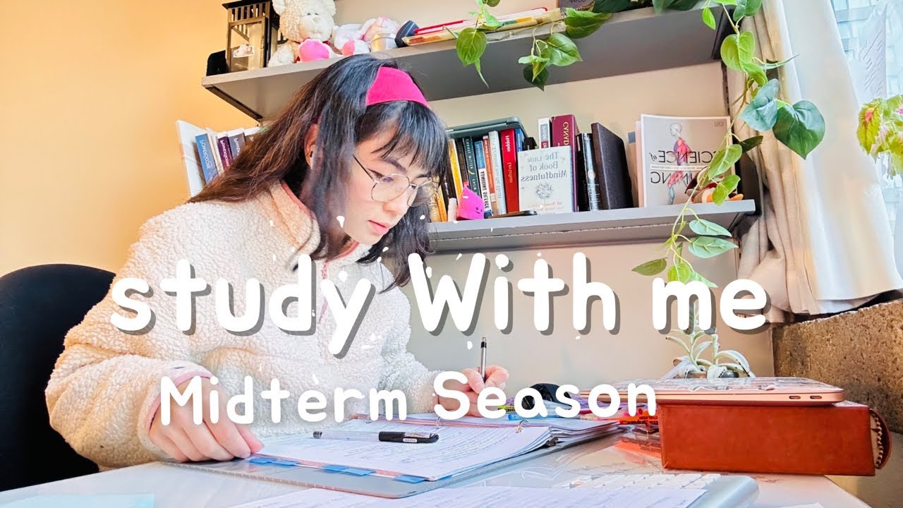 4 hours Grind Study With Me Live | No Break- Study for Midterms ...