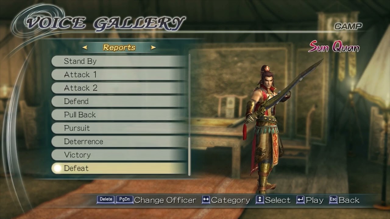 Dynasty Warriors 6 - Sun Quan Voice Gallery