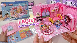ASMR 3D Paper Puzzle Assembly: Sweet Pink Bedroom Dollhouse 🌸