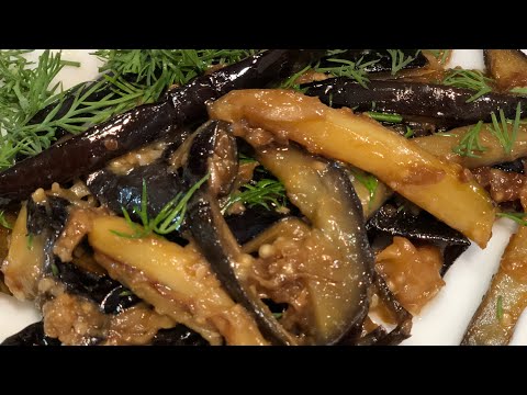 Баклажаны в соевом соусе с чесноком.Простой и быстрый рецепт#Eggplant in soy sauce with garlic