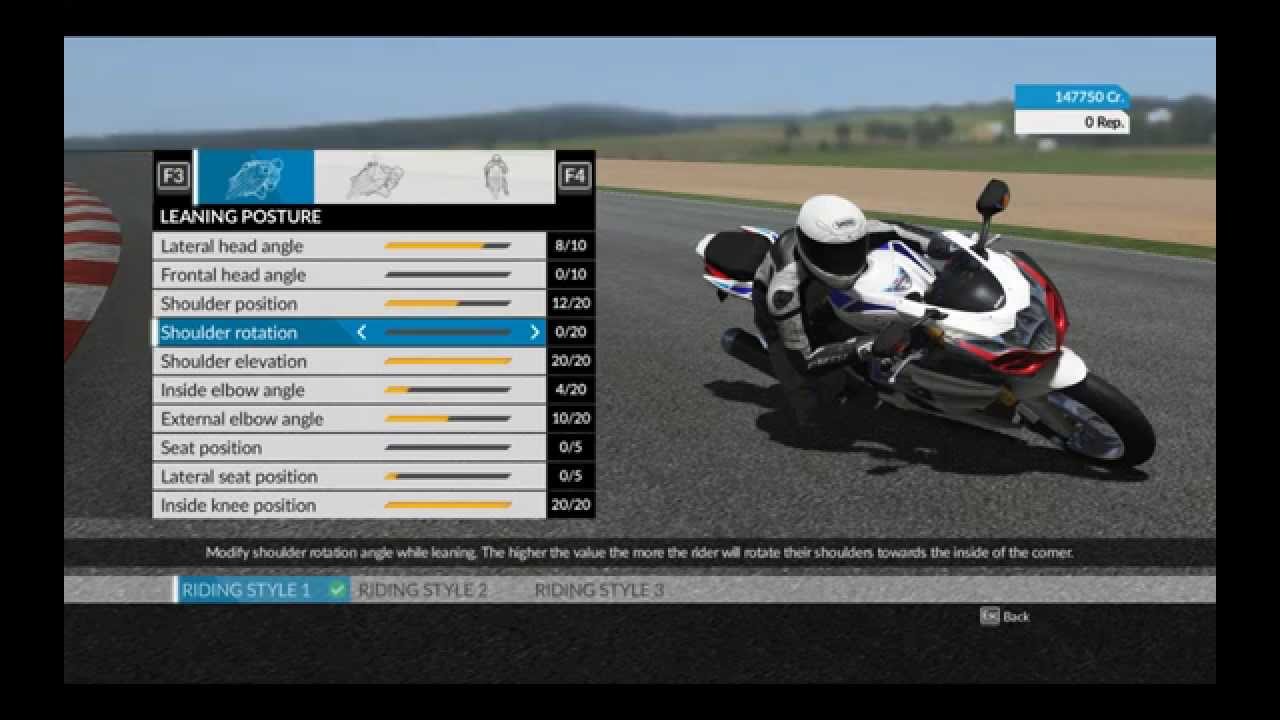 Ride: Game - Rider - riding style editor customization