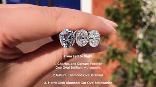 Diamond vs Moissanite - Oval Cut