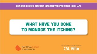 What have you done to manage the itching (pruritus)?