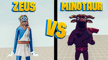 MINOTAUR vs ZEUS - Totally Accurate Battle Simulator TABS
