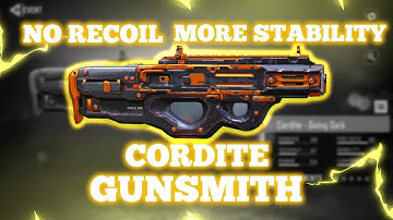 #CORDITE BEST GUNSMITH BUILD || NO RECOIL || CALL OF DUTY MOBILE || PhoenixFromYoutube