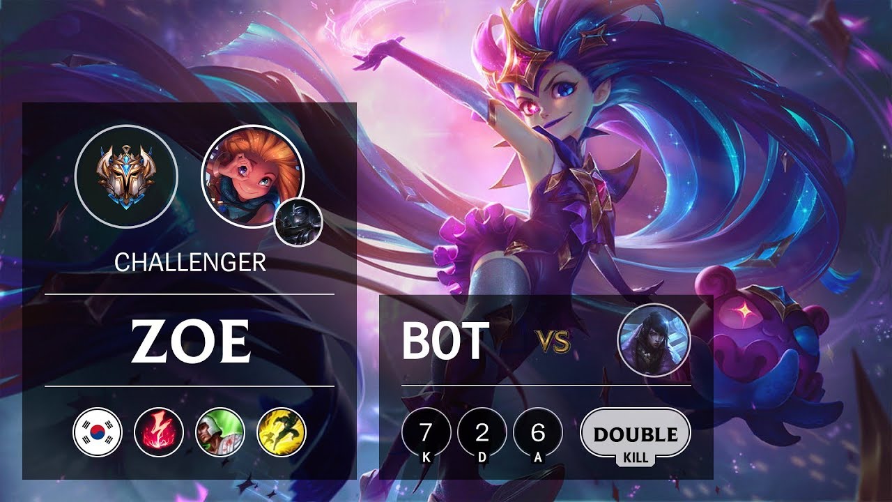 Zoe Bot vs Aphelios - KR Challenger Patch 9.24
