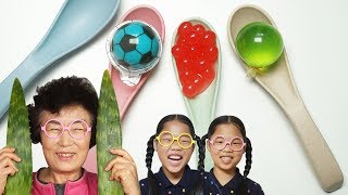 아삭아삭 맛있는것은? Mukbang TwinRoozi 쌍둥이루지 할머니 Grandmother 먹방