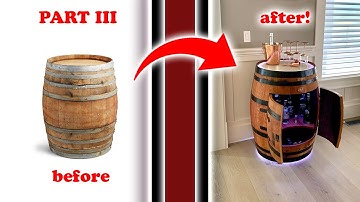 96+ Hr Wine Barrel Bar Build - DIY - Part 3 - Big Reveal!