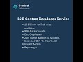 B2B Contact Databases Service