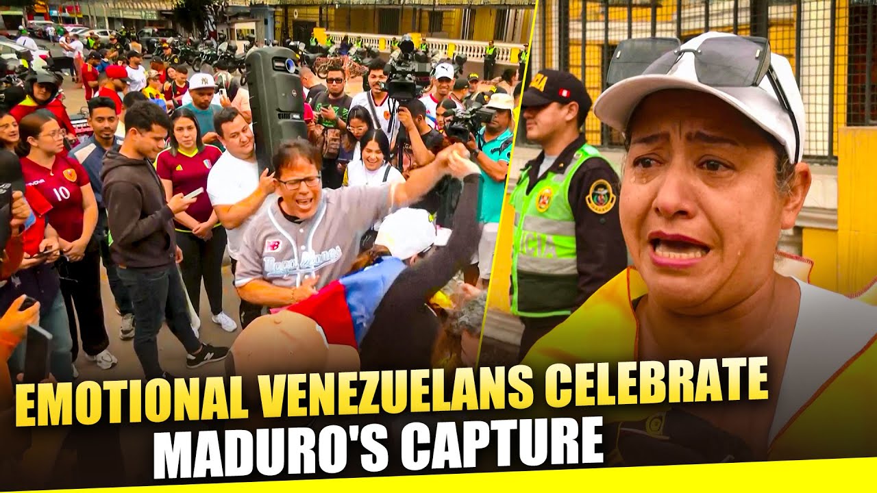 LIVE: Emotional Venezuelans celebrate Maduro's capture after US Military strikes Caracas