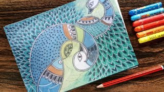 easy madhubani painting for beginners 3