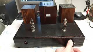 Home made ECL86 SE tube amplifier 2X3 Watt testing...