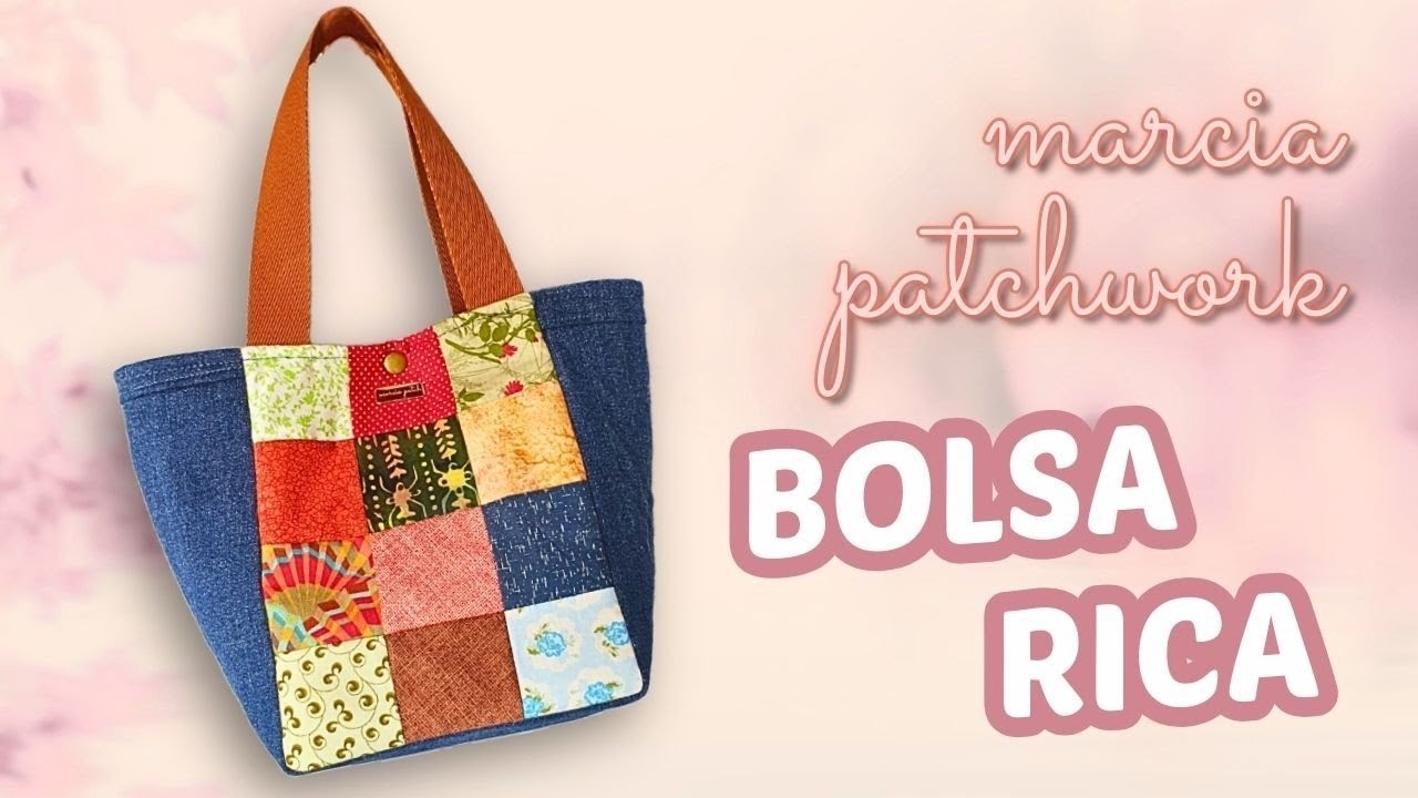 TÔ APAIXONADA! 😍 Bolsa com Quadradinhos de Tecido DIY