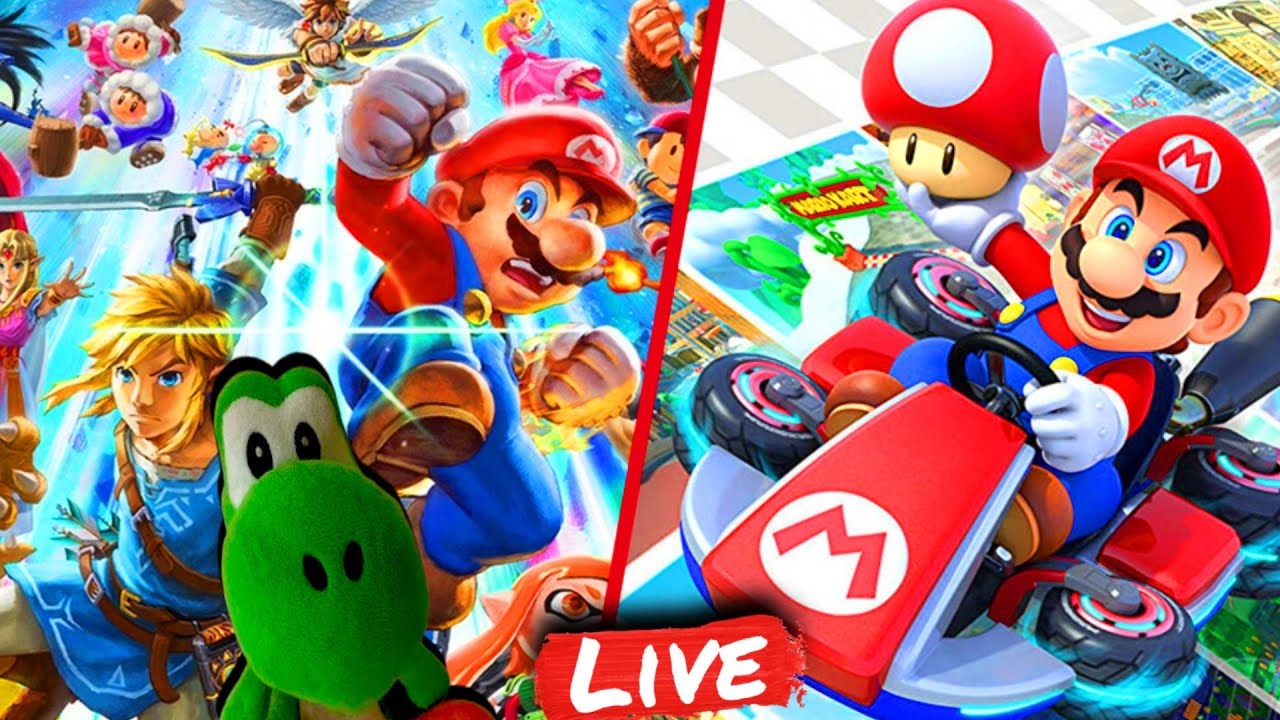 Mario Kart 8 Deluxe and Smash Bros Ultimate Live Stream with fans!