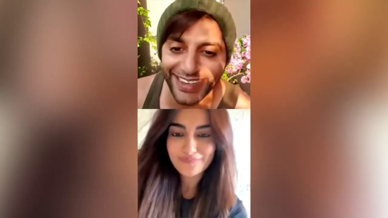 Naagin Actors Surbhi Jyoti LIVE🔴 Chat With Karanvir Bohra  || Instagram
