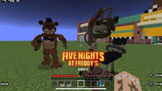Getting captured and put into Torture Freddy In Minecraft - FNAF MOVIE ADDON [MCPE/BE] Progress