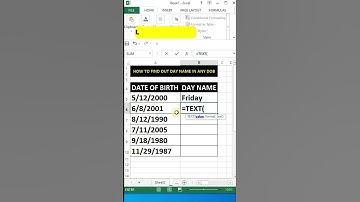 EXCEL FORMULA TO FIND OUT MONTH NAME IN DATE OF BIRTH #shorts #shortvideo #JKTUTORIALS #indian