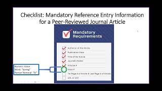 APA Basics: How to Find Peer Reviewed Journal Article Information Needed for a Reference Entry