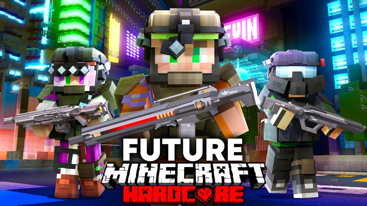 100 игроков имитируют войну будущего в Minecraft.