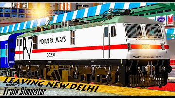 Express Train At New Delhi || GZB WAP7 || MSTS Open Rails Journey