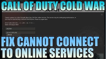 Call Of Duty Cold War FIX Cannot Connect To Online Services On PC Tutorial