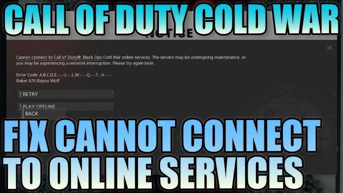 SOLVED] Call of Duty Cold War Not Connecting to Online Services 2023 -  Driver Easy