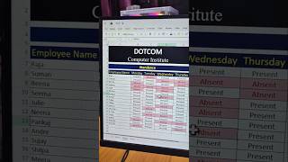 Excel Smart Hack: Highlight All Absents in 5 Seconds! #dotcominstitute #excel #exceltips #education