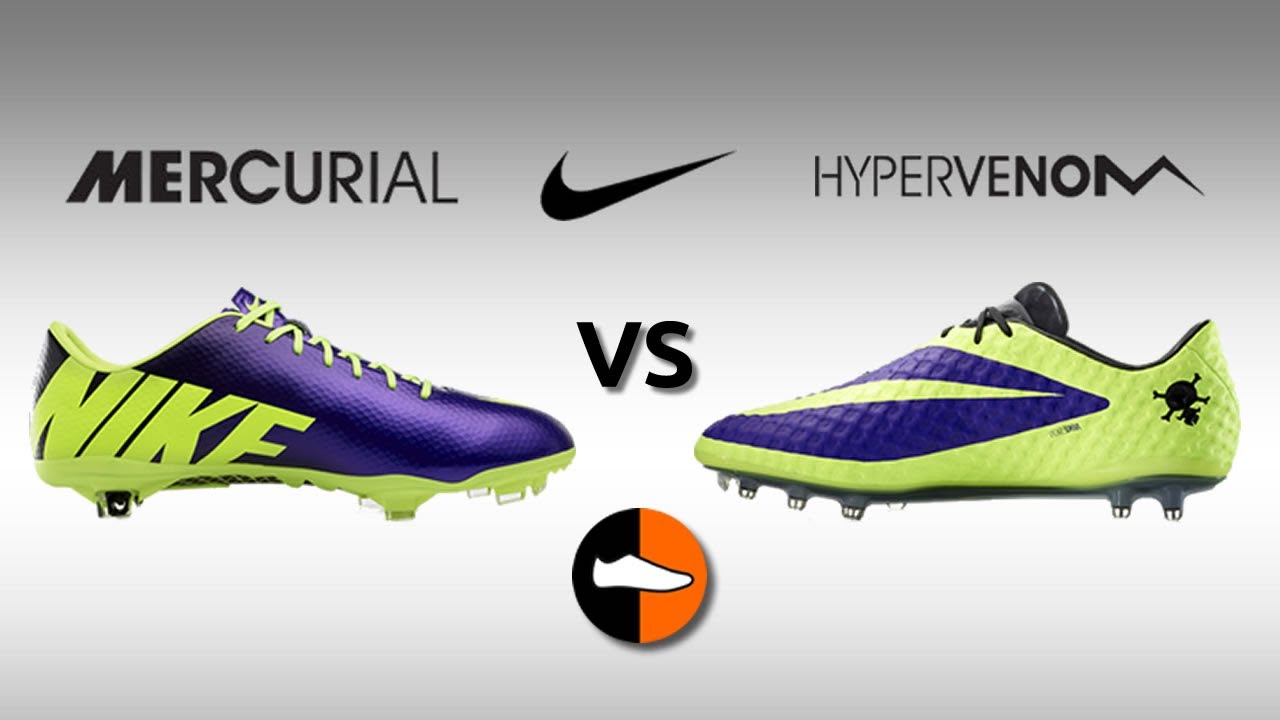 Mercurial Vapor IX & Hypervenom Phantom Compared - Hi Vis Nike - YouTube