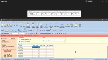 Using QM program in solving project management different problems: CPM, PERT, Gantt chart & Crashing