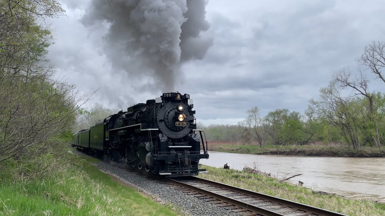 NKP 2-8-4 765 on CVSR's 2nd Day of Steam in the Valley 2025 with CVSR FPA-4 6777's Return on 4/26/25