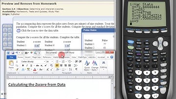 Calculating the Zscore of data on a TI 83/84 Calculator