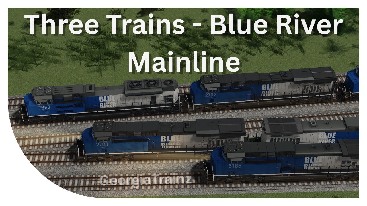 (Roblox) Blue River Mainline - Three Trains